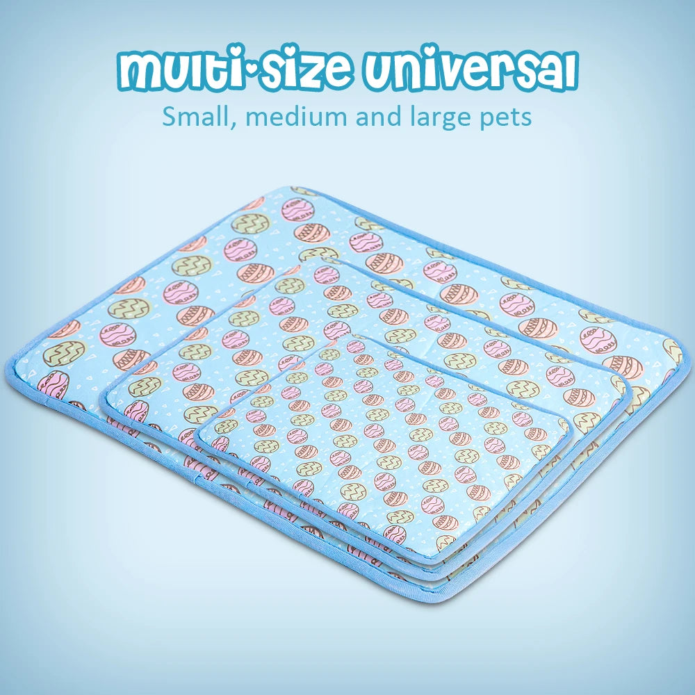 Summer Cooling Mats Blanket Ice Pet Dog Bed Mats For Dogs Cats Sofa Portable Tour Camping Yoga Sleeping Pet Accessories