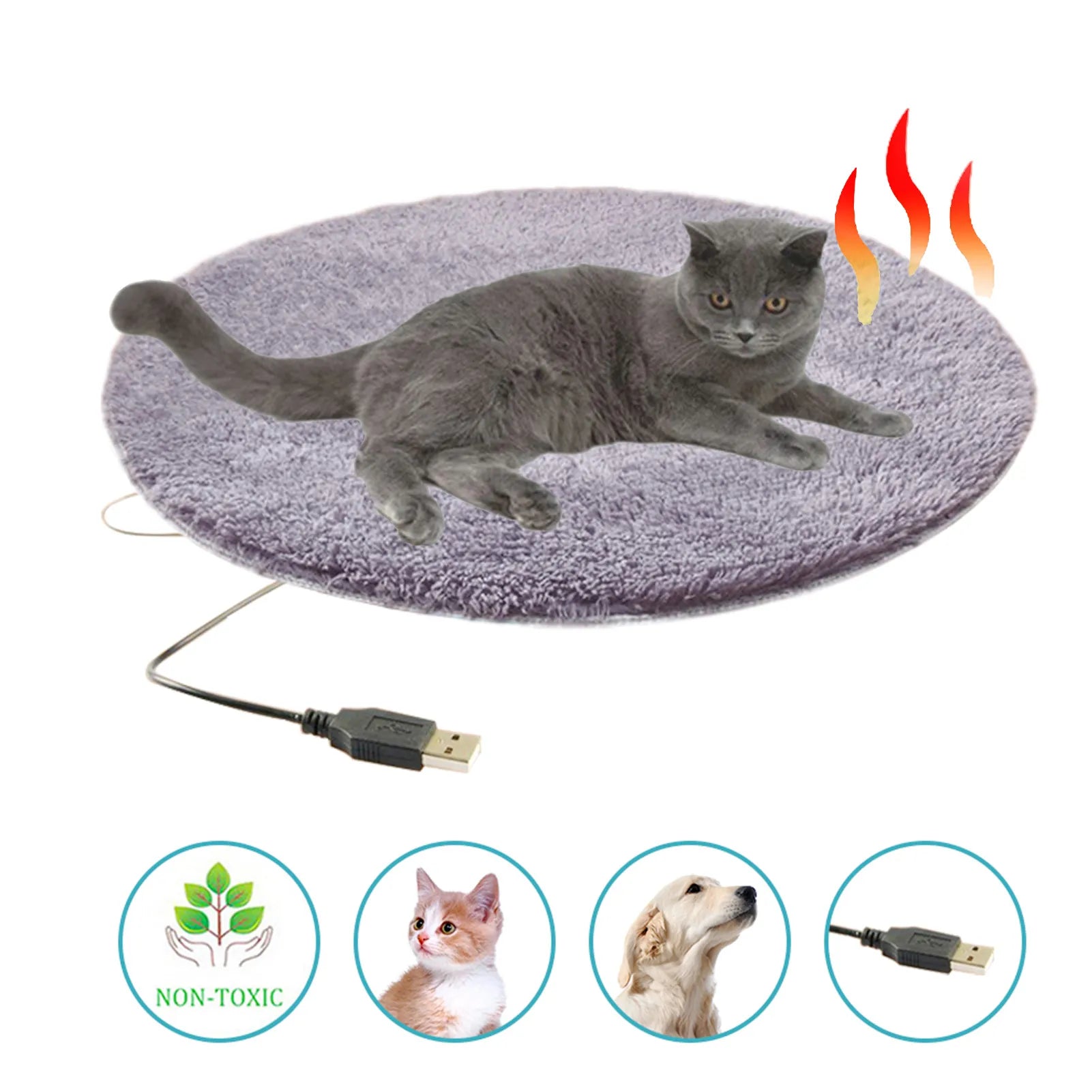 USB Pet Heater: Cozy Winter Cushion - PetHova
